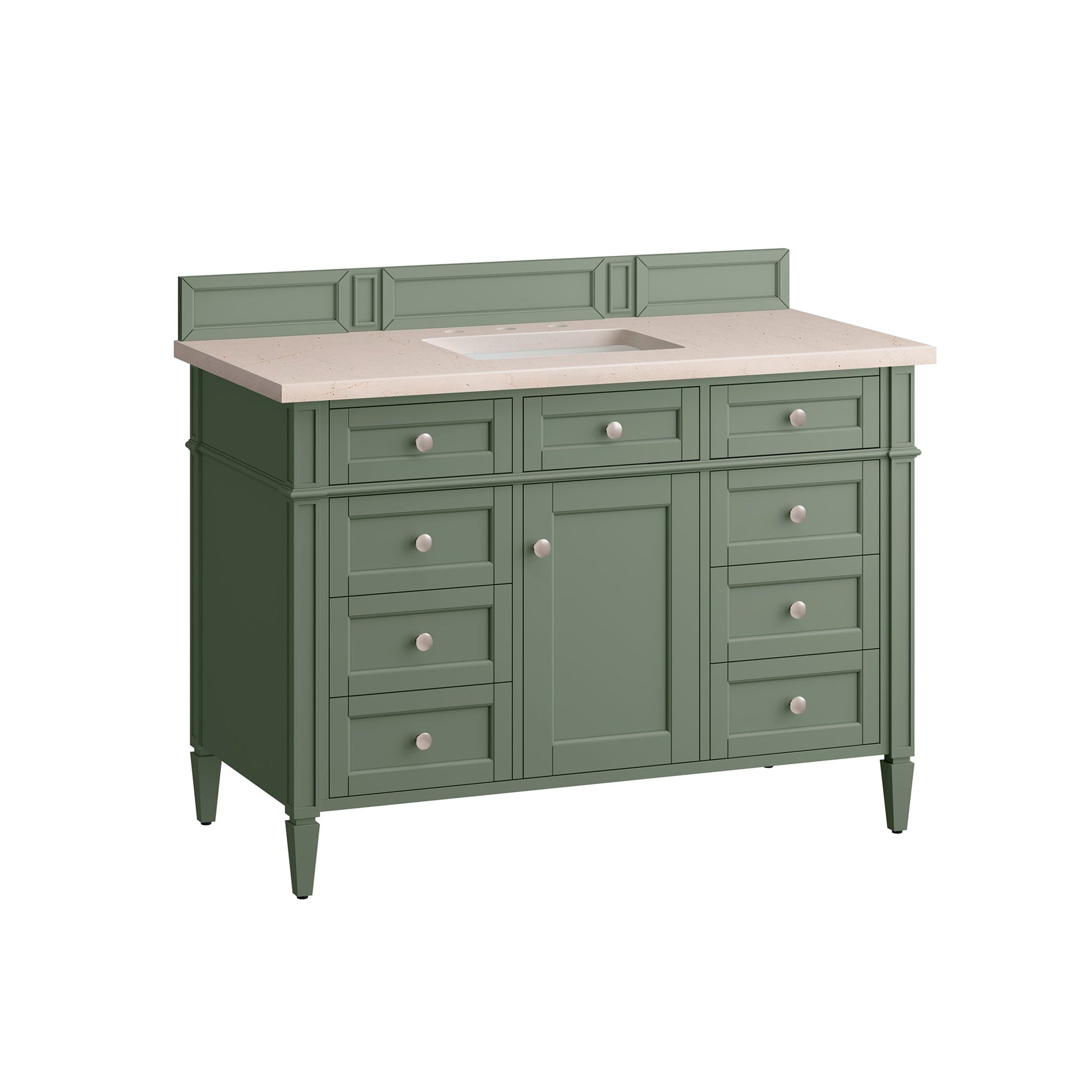 James Martin Vanities Brittany 48" Smokey Celadon Single Vanity With 3cm Eternal Marfil Top