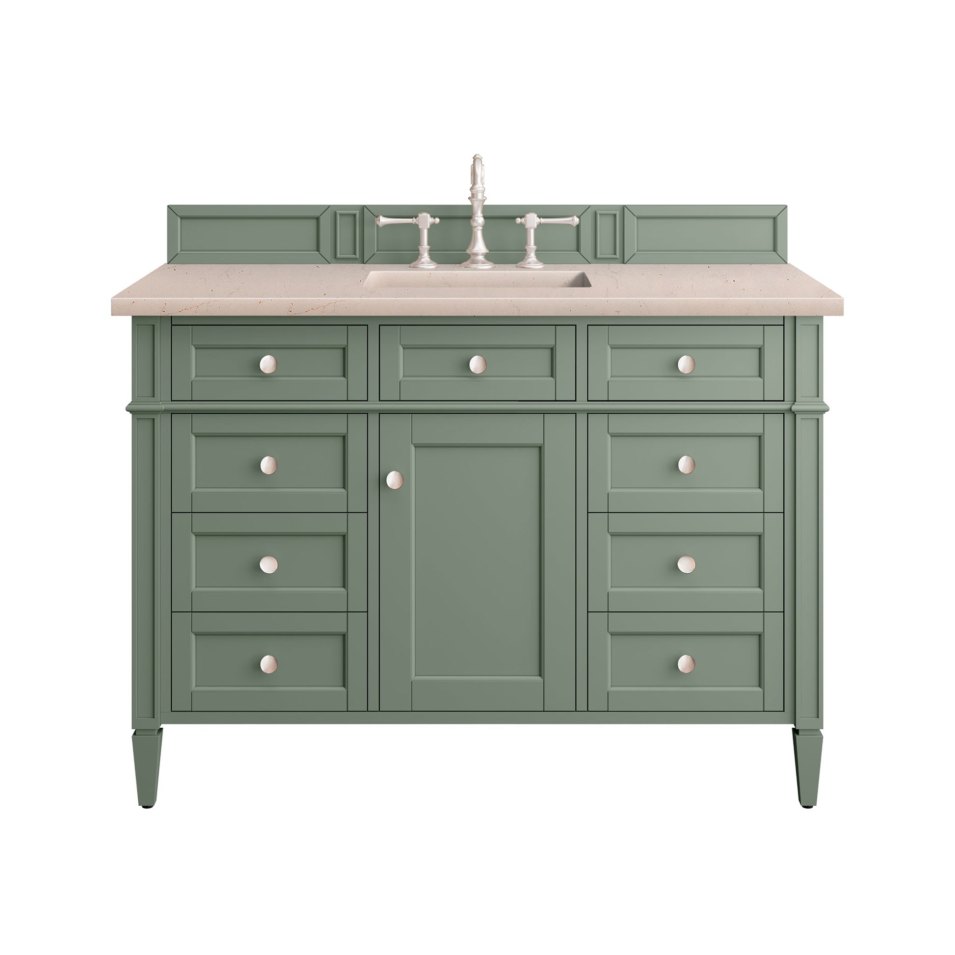 James Martin Vanities Brittany 48" Smokey Celadon Single Vanity With 3cm Eternal Marfil Top