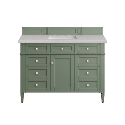 James Martin Vanities Brittany 48" Smokey Celadon Single Vanity With 3cm Eternal Serena Top