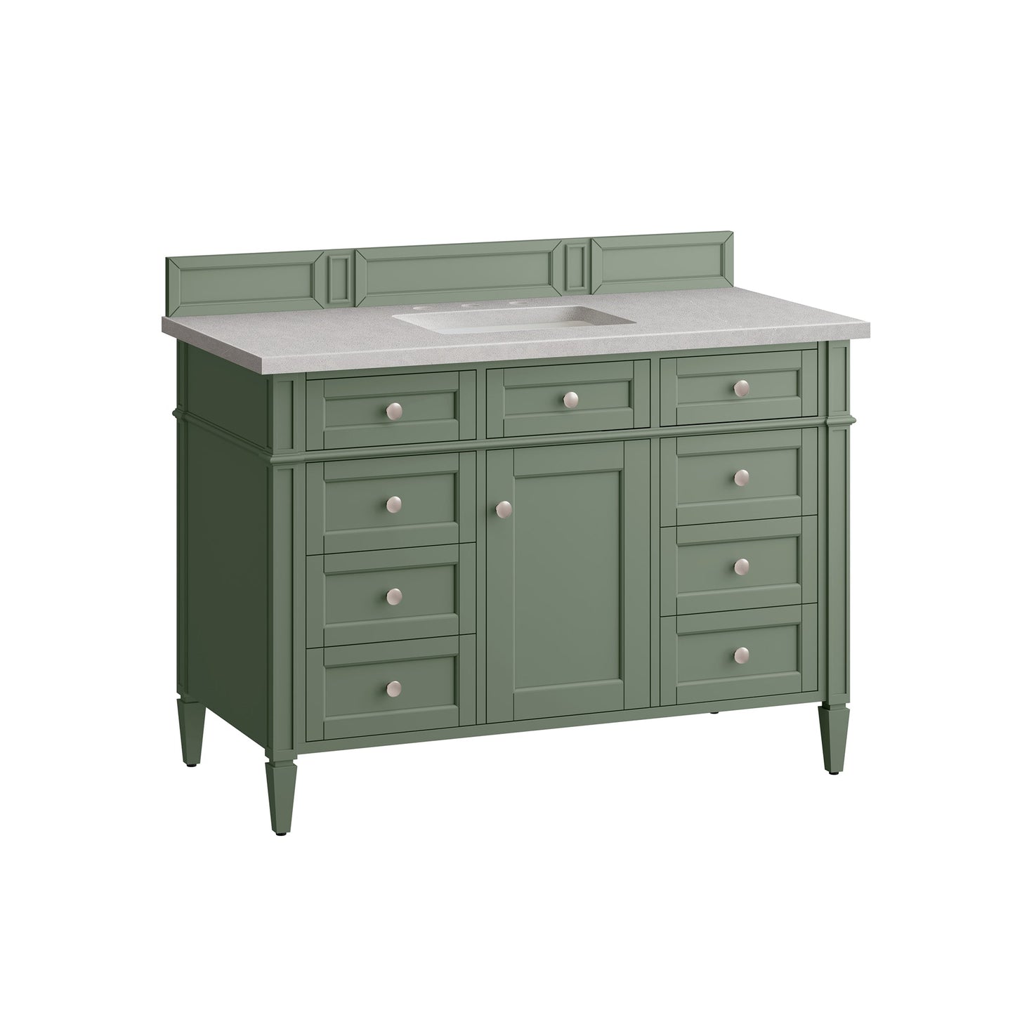 James Martin Vanities Brittany 48" Smokey Celadon Single Vanity With 3cm Eternal Serena Top