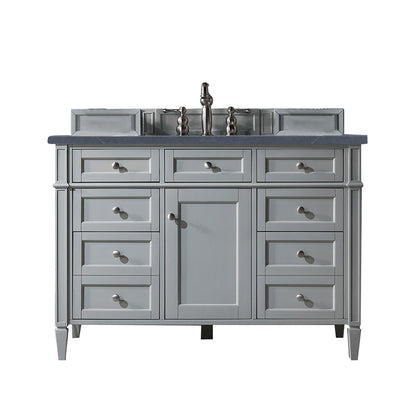 James Martin Vanities Brittany 48" Urban Gray Single Vanity With 3cm Charcoal Soapstone Quartz Top