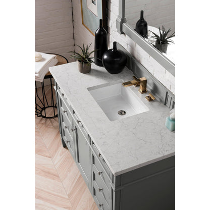 James Martin Vanities Brittany 48" Urban Gray Single Vanity With 3cm Eternal Jasmine Pearl Quartz Top