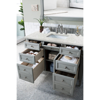 James Martin Vanities Brittany 48" Urban Gray Single Vanity With 3cm Eternal Jasmine Pearl Quartz Top