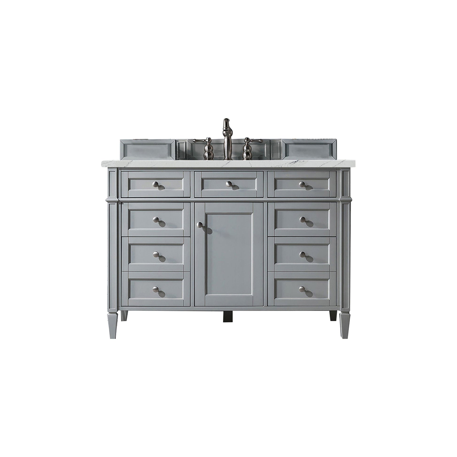 James Martin Vanities Brittany 48" Urban Gray Single Vanity With 3cm Ethereal Noctis Quartz Top