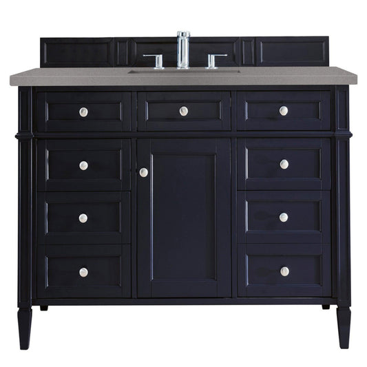 James Martin Vanities Brittany 48" Victory Blue Single Vanity With 3cm Grey Expo Quartz Top