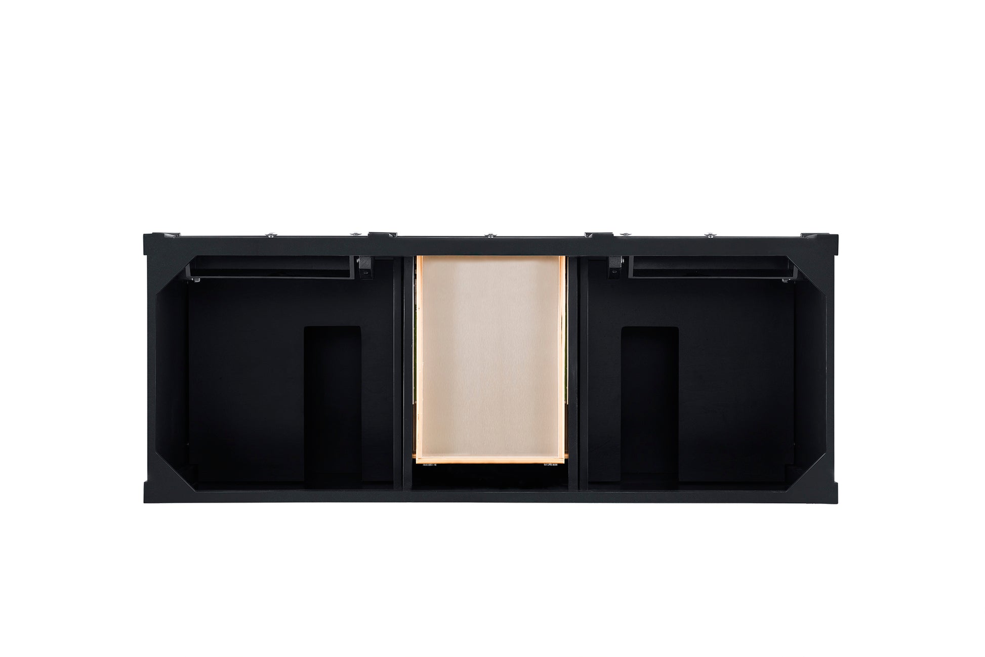 James Martin Vanities Brittany 60" Black Onyx Double Vanity With 3 cm Victorian Silver Silestone Top and FreePower Wireless Charger