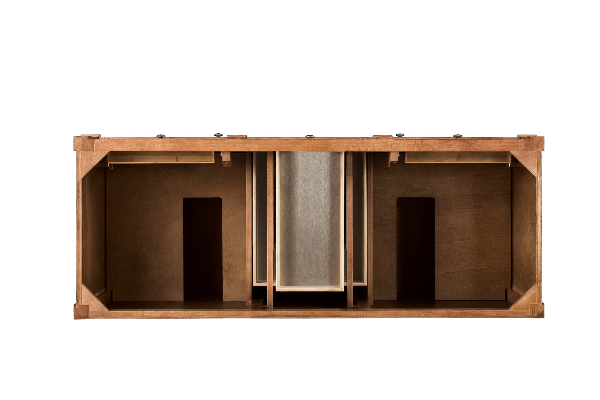 James Martin Vanities Brittany 60" Saddle Brown Double Vanity With 3 cm Parisien Bleu Silestone Top and FreePower Wireless Charger