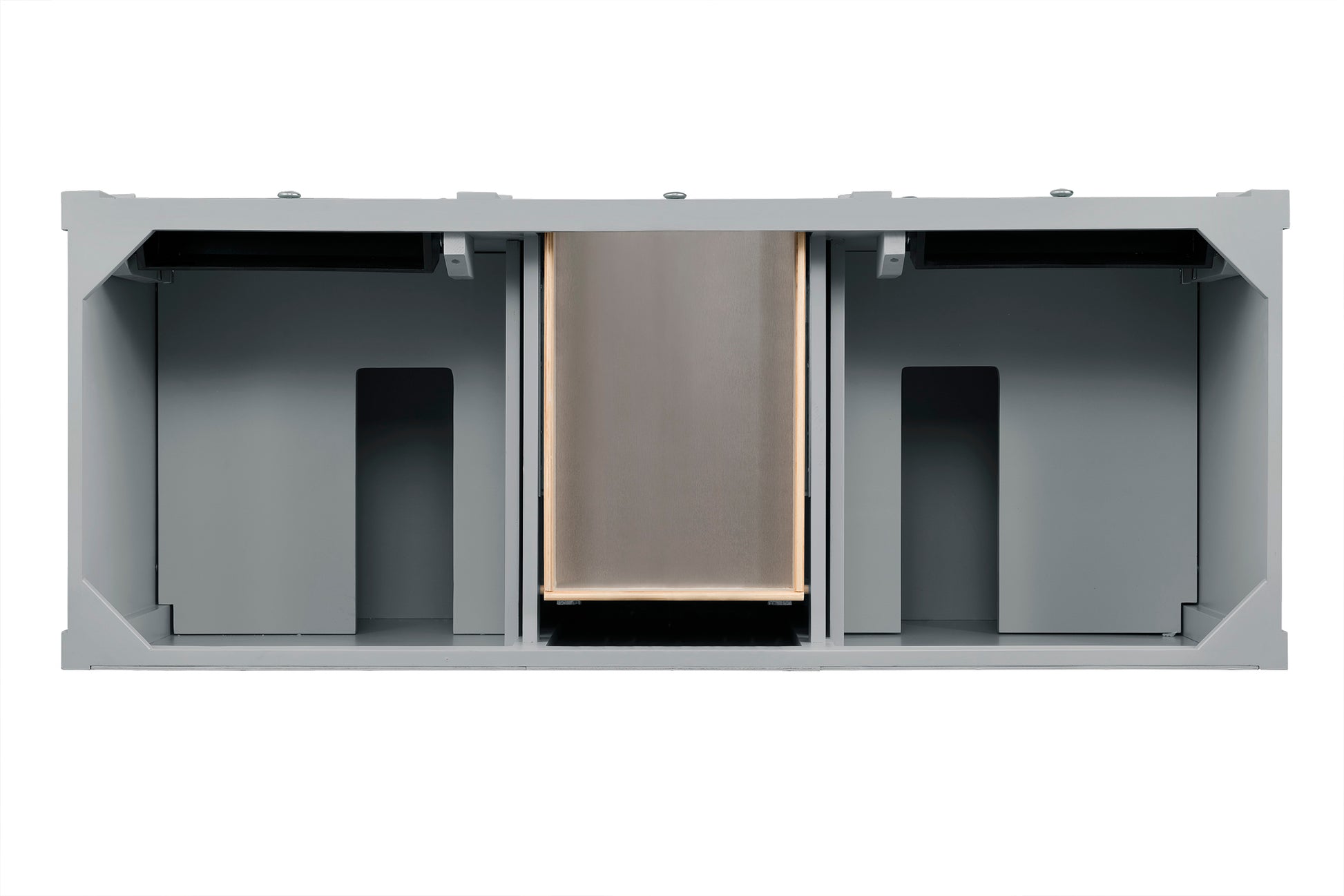 James Martin Vanities Brittany 60" Urban Gray Double Vanity With 3 cm Parisien Bleu Silestone Top and FreePower Wireless Charger