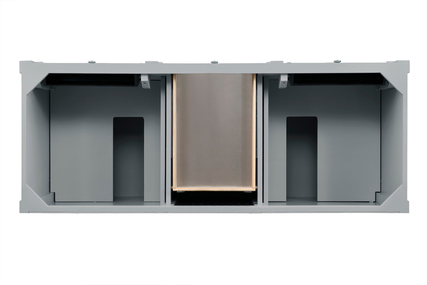 James Martin Vanities Brittany 60" Urban Gray Double Vanity With 3 cm Victorian Silver Silestone Top and FreePower Wireless Charger