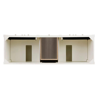James Martin Vanities Brittany 72" Bright White Double Vanity With 3 cm Parisien Bleu Silestone Top and FreePower Wireless Charger