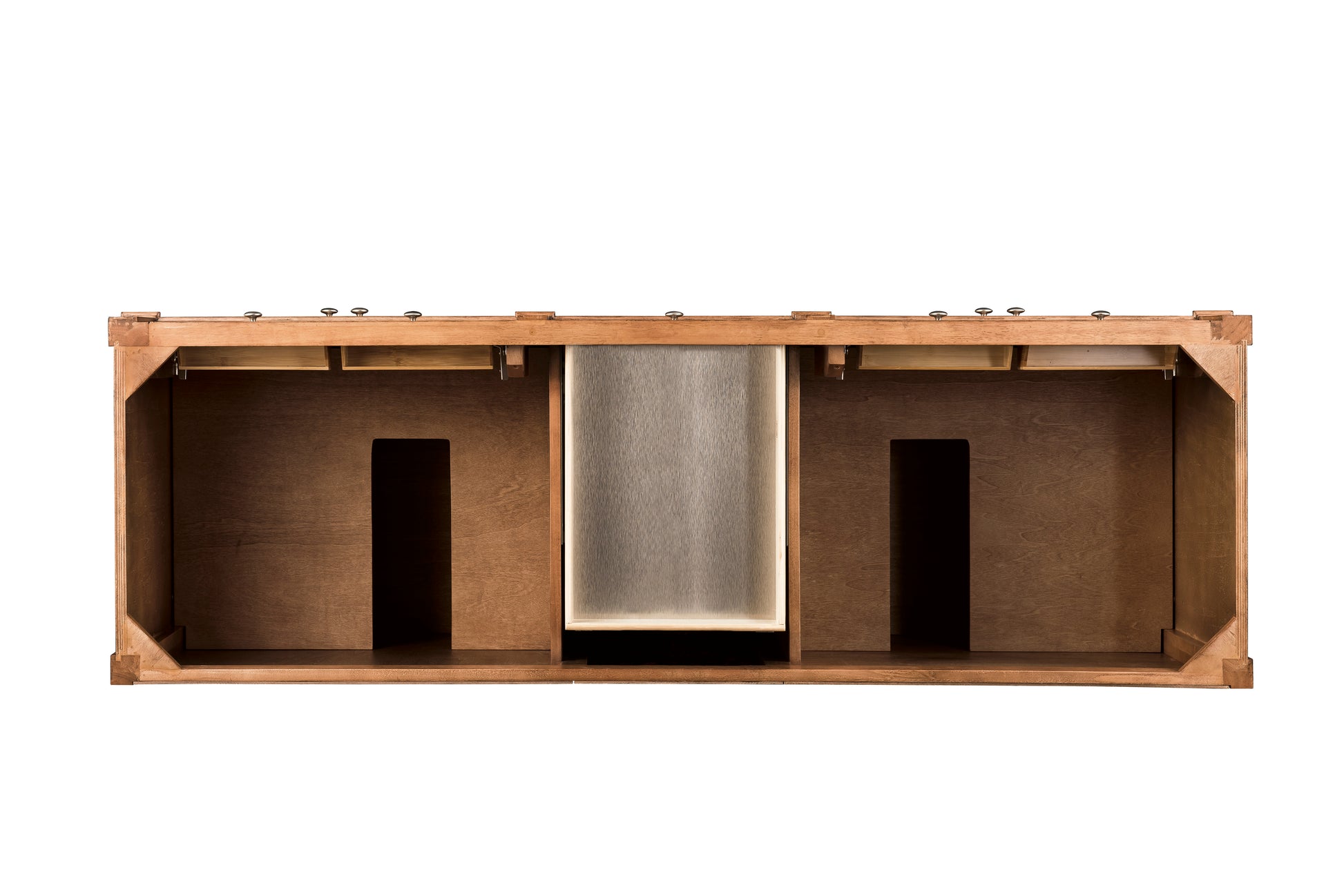 James Martin Vanities Brittany 72" Saddle Brown Double Vanity With 3 cm Ethereal Noctis Silestone Top and FreePower Wireless Charger