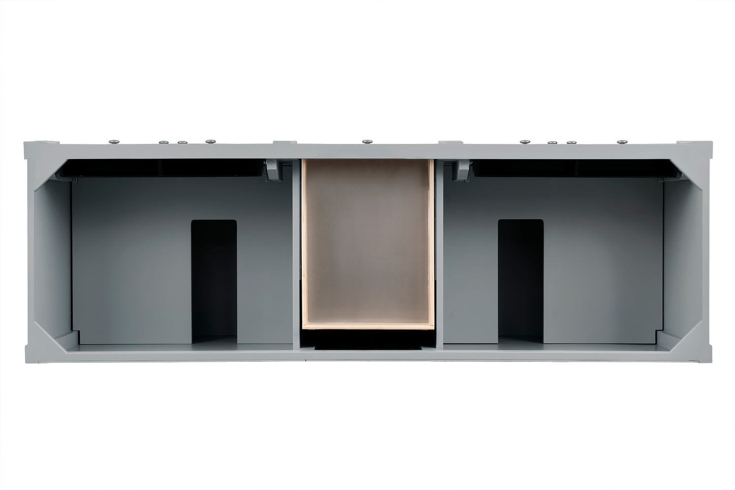 James Martin Vanities Brittany 72" Urban Gray Double Vanity With 3 cm Victorian Silver Silestone Top and FreePower Wireless Charger