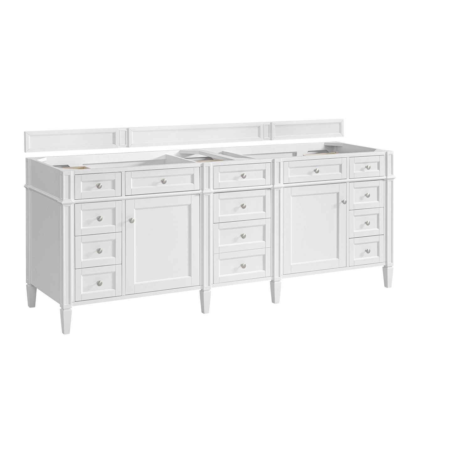 James Martin Vanities Brittany 84" Bright White Double Vanity