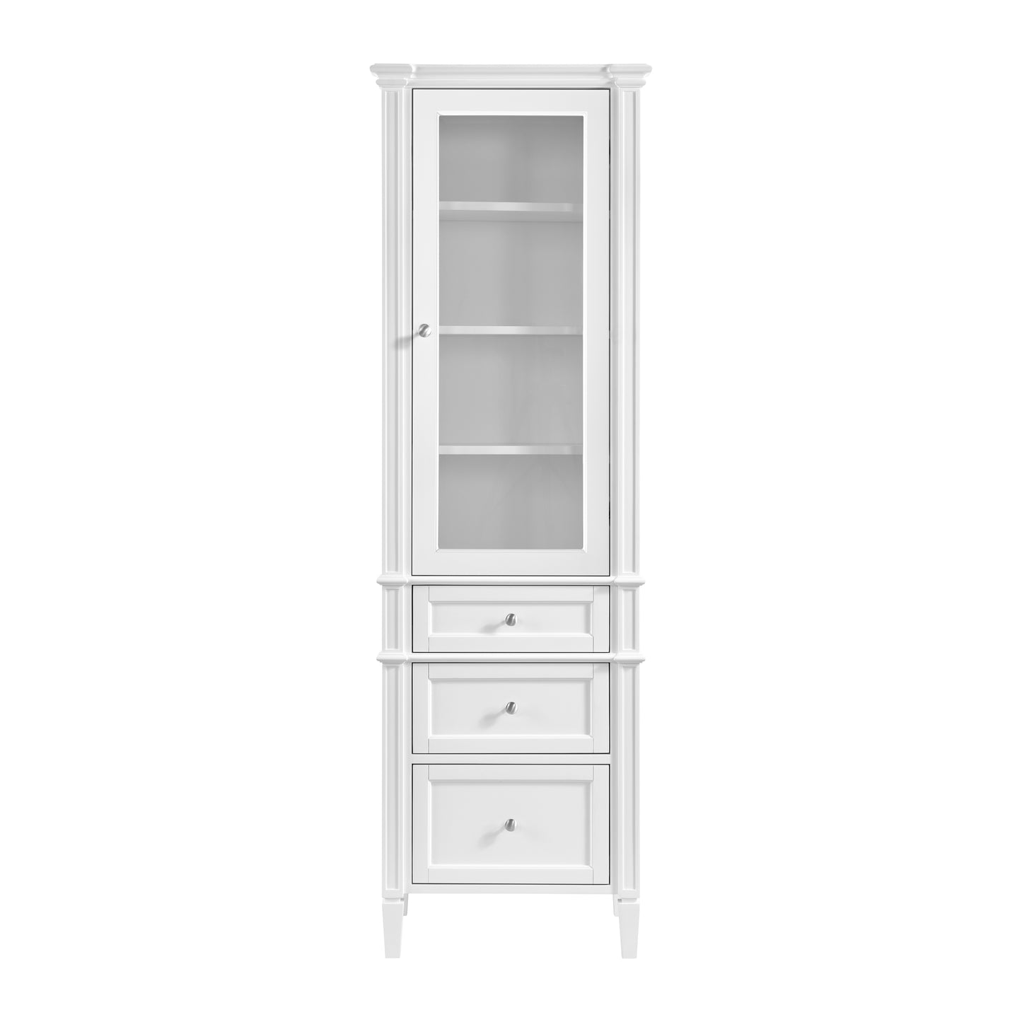 James Martin Vanities Brittany Bright White Linen Cabinet