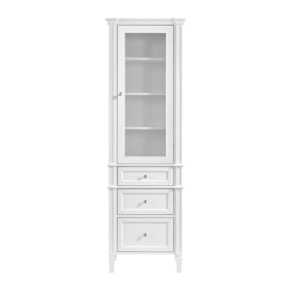 James Martin Vanities Brittany Bright White Linen Cabinet