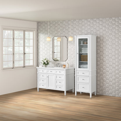James Martin Vanities Brittany Bright White Linen Cabinet