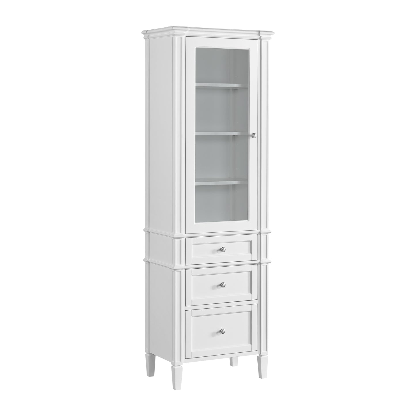 James Martin Vanities Brittany Bright White Linen Cabinet
