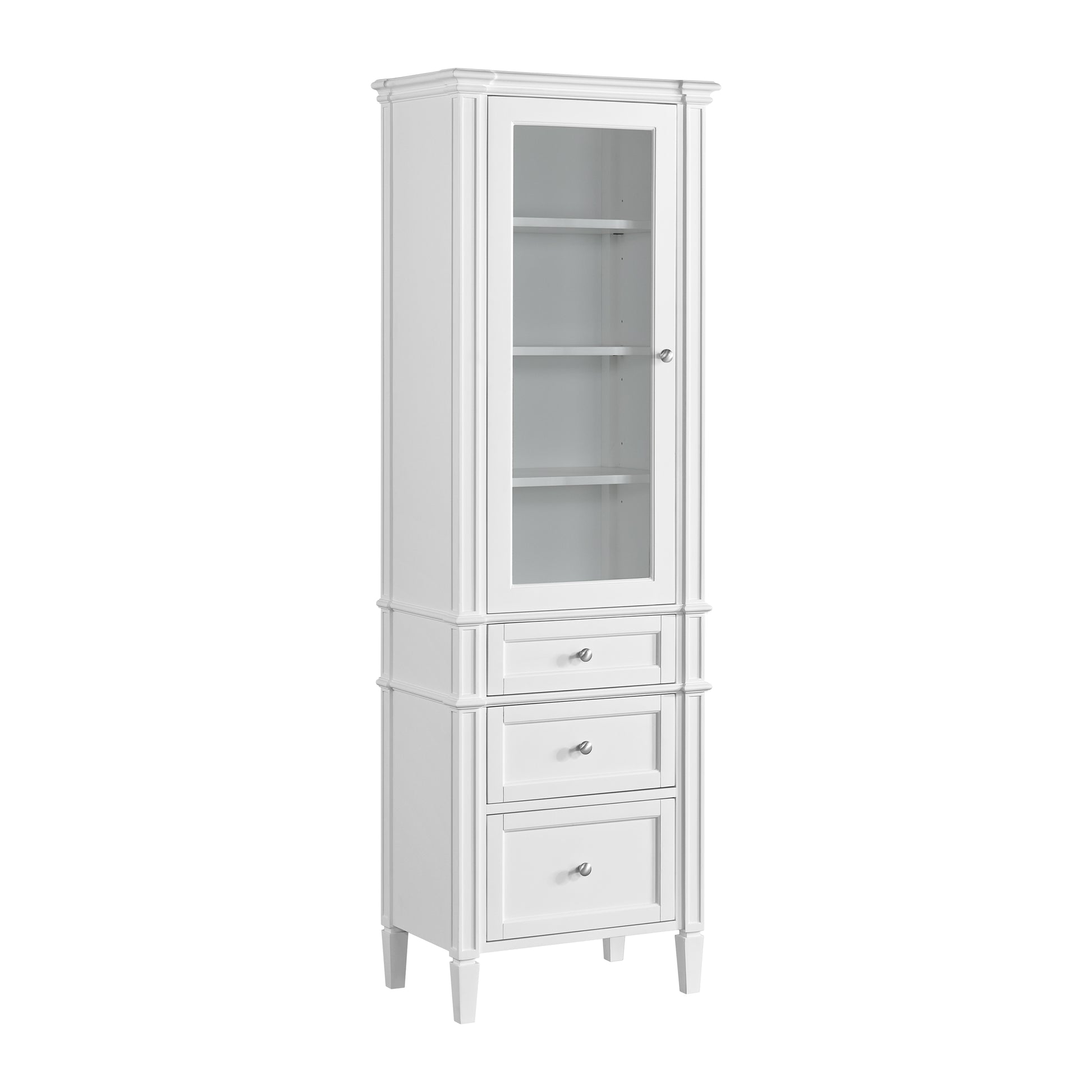 James Martin Vanities Brittany Bright White Linen Cabinet