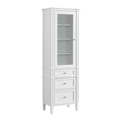 James Martin Vanities Brittany Bright White Linen Cabinet