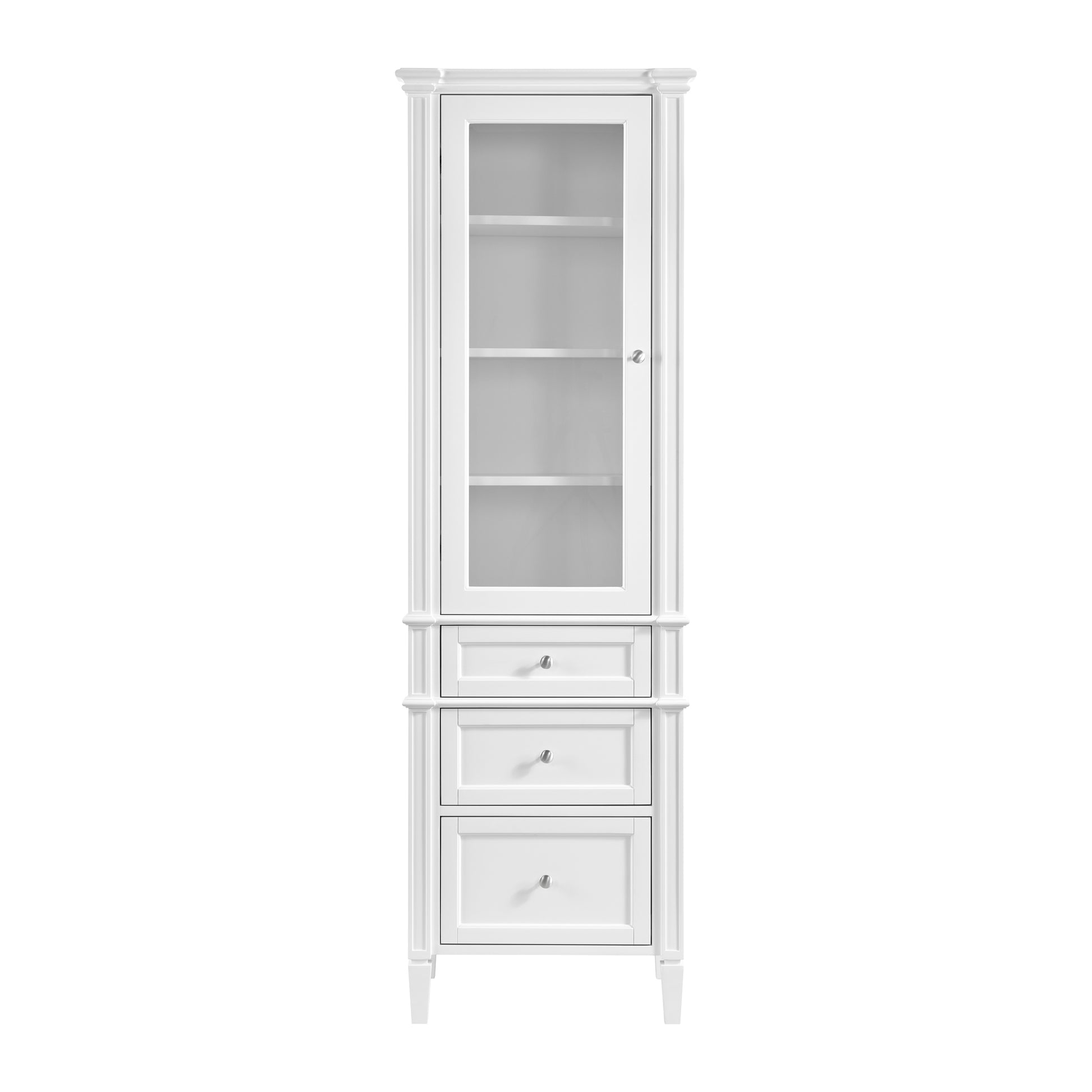 James Martin Vanities Brittany Bright White Linen Cabinet