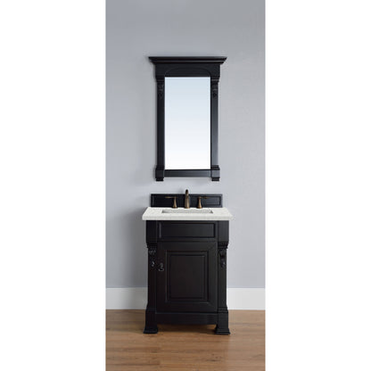 James Martin Vanities Brookfield 26" Antique Black Single Vanity With 3cm Eternal Jasmine Pearl Quartz Top