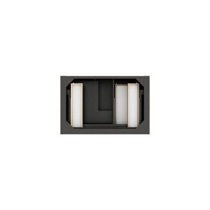 James Martin Vanities Brookfield 36" Black Onyx Single Vanity With 3cm Ethereal Noctis Silestone Top