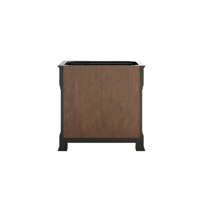 James Martin Vanities Brookfield 36" Black Onyx Single Vanity With 3cm Victorian Silver Silestone Top
