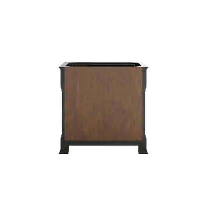 James Martin Vanities Brookfield 36" Black Onyx Single Vanity With Single Hole 3cm White Zeus Silestone Top and Backsplash