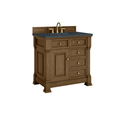 James Martin Vanities Brookfield 36" Honey Oak Single Vanity With 3cm Charcoal Soapstone Silestone Top