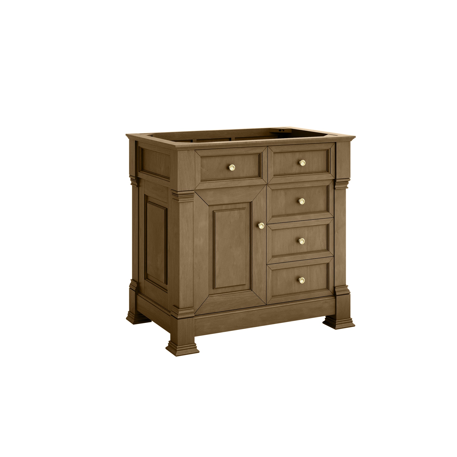 James Martin Vanities Brookfield 36" Honey Oak Single Vanity With 3cm Eternal Marfil Silestone Top