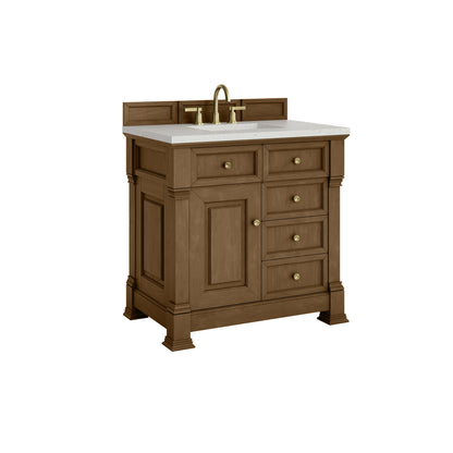 James Martin Vanities Brookfield 36" Honey Oak Single Vanity With 3cm Lime Delight Silestone Top