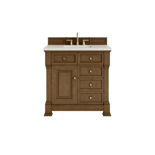 James Martin Vanities Brookfield 36" Honey Oak Single Vanity With 3cm Lime Delight Silestone Top