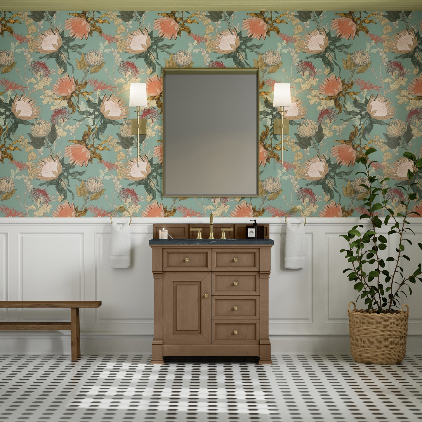 James Martin Vanities Brookfield 36" Pecan Single Vanity With 3cm Charcoal Soapstone Silestone Top