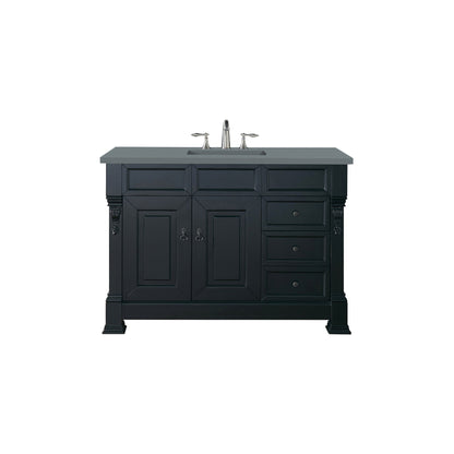 James Martin Vanities Brookfield 48" Antique Black Single Vanity With 3cm Cala Blue Quartz Top