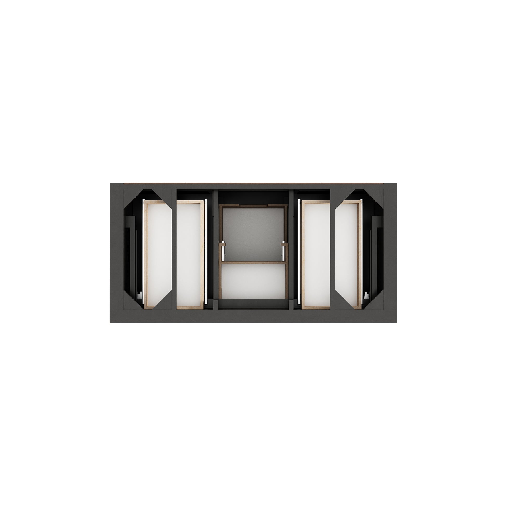 James Martin Vanities Brookfield 48" Black Onyx Single Vanity With 3cm Ethereal Noctis Silestone Top