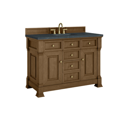 James Martin Vanities Brookfield 48" Honey Oak Single Vanity With 3cm Charcoal Soapstone Silestone Top