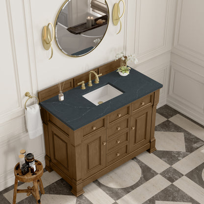 James Martin Vanities Brookfield 48" Honey Oak Single Vanity With 3cm Charcoal Soapstone Silestone Top