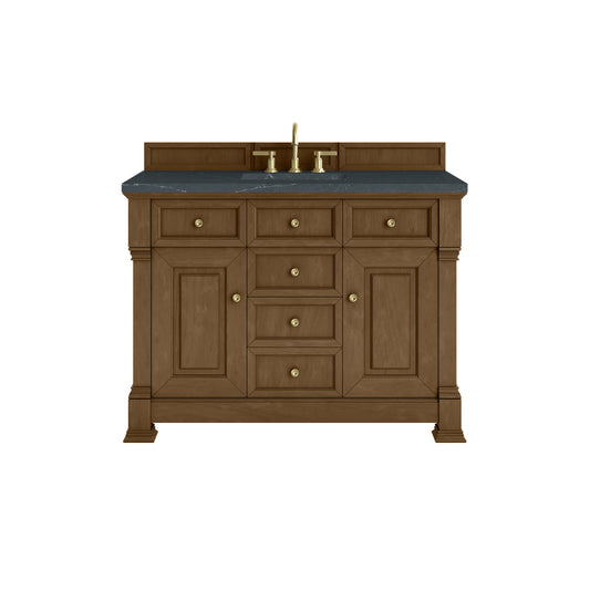 James Martin Vanities Brookfield 48" Honey Oak Single Vanity With 3cm Charcoal Soapstone Silestone Top