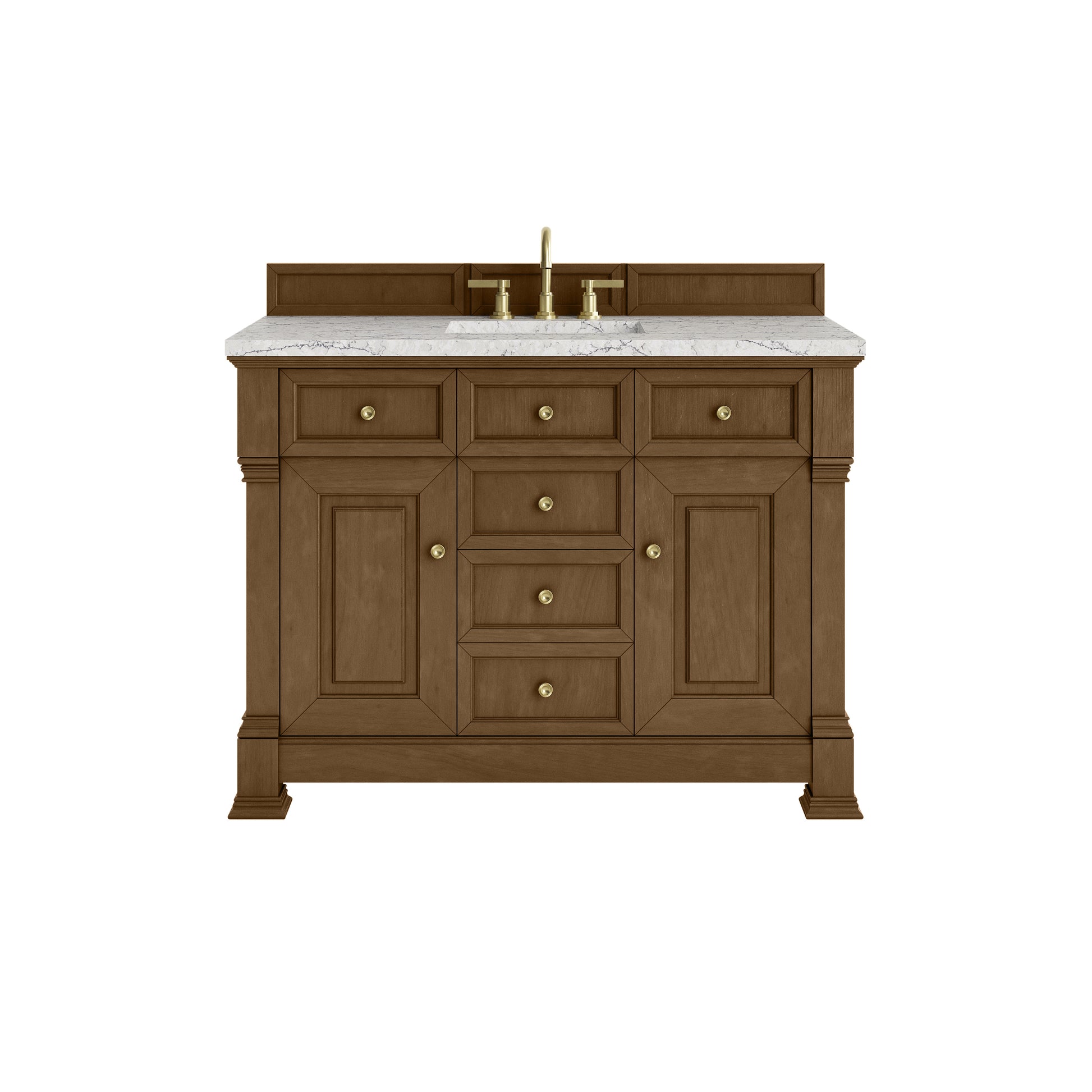 James Martin Vanities Brookfield 48" Honey Oak Single Vanity With 3cm Eternal Jasmine Pearl Silestone Top