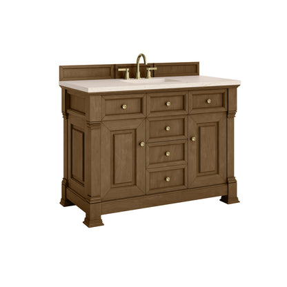 James Martin Vanities Brookfield 48" Honey Oak Single Vanity With 3cm Eternal Marfil Silestone Top