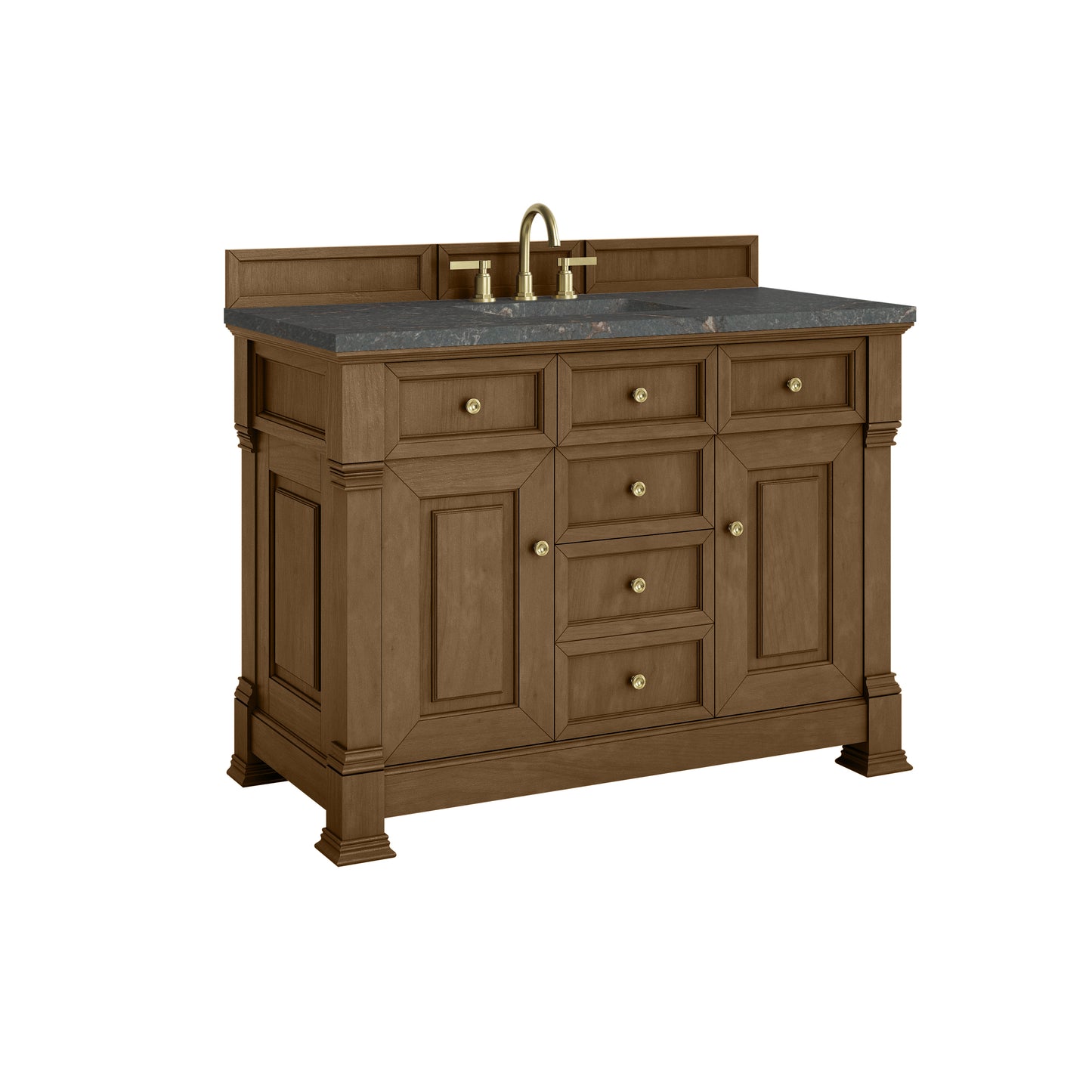 James Martin Vanities Brookfield 48" Honey Oak Single Vanity With 3cm Parisien Bleu Silestone Top