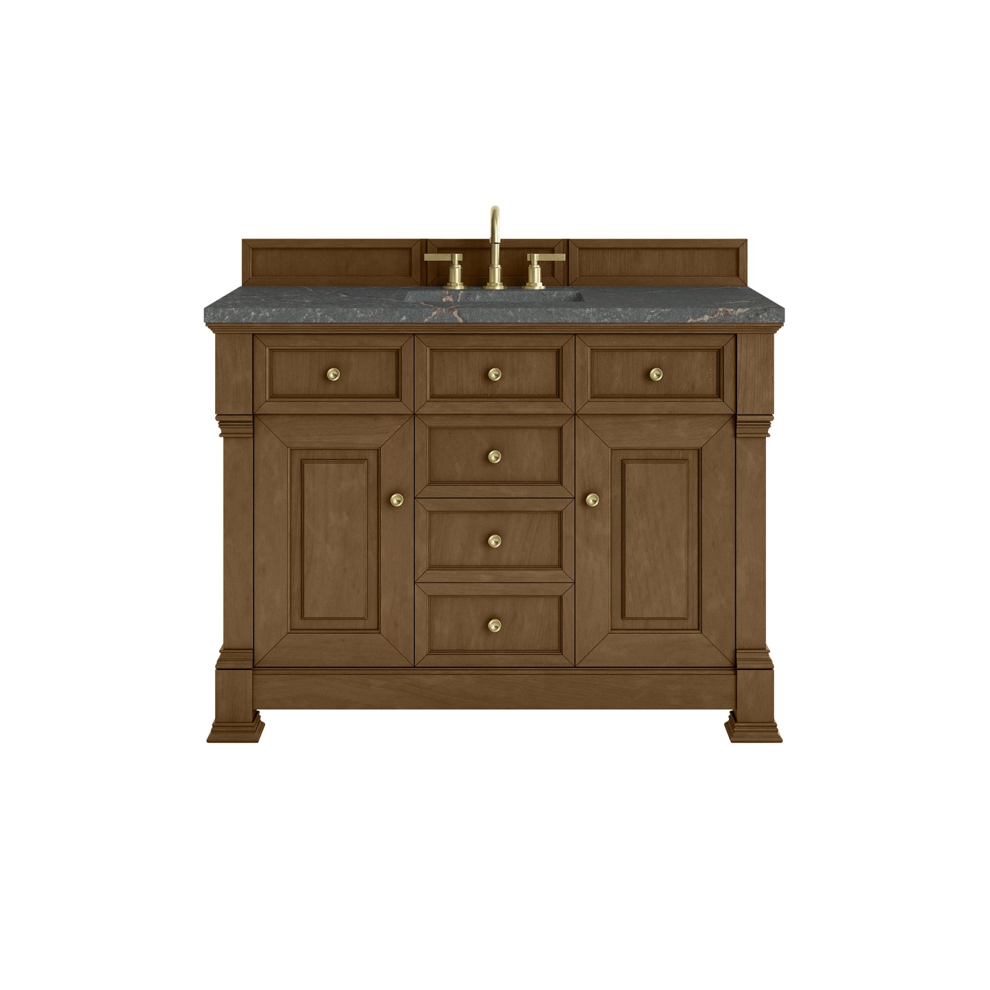 James Martin Vanities Brookfield 48" Honey Oak Single Vanity With 3cm Parisien Bleu Silestone Top