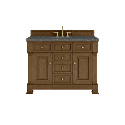 James Martin Vanities Brookfield 48" Honey Oak Single Vanity With 3cm Parisien Bleu Silestone Top
