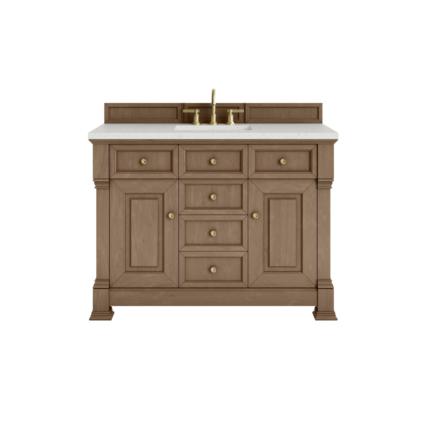 James Martin Vanities Brookfield 48" Pecan Single Vanity With 3cm Lime Delight Silestone Top