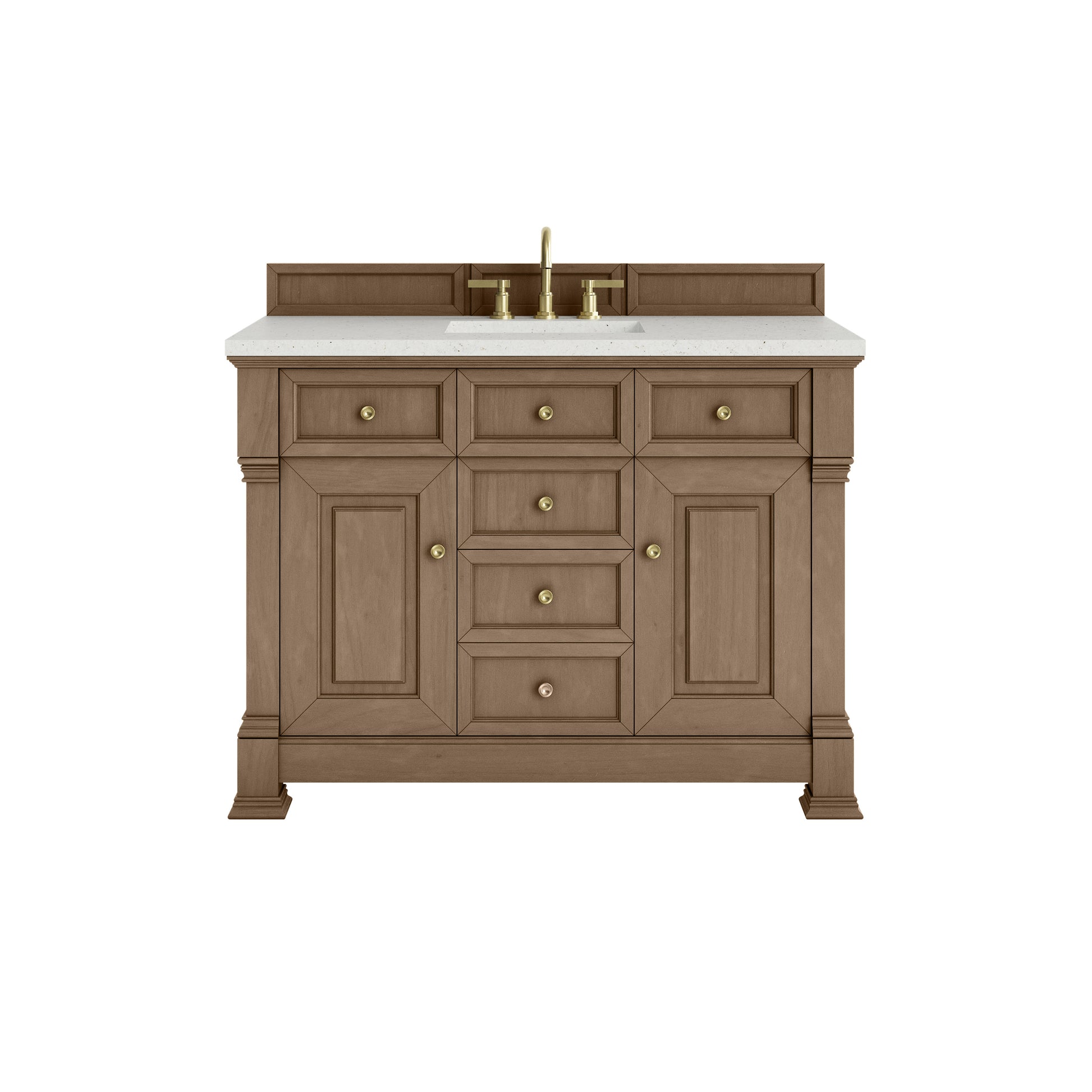 James Martin Vanities Brookfield 48" Pecan Single Vanity With 3cm Lime Delight Silestone Top