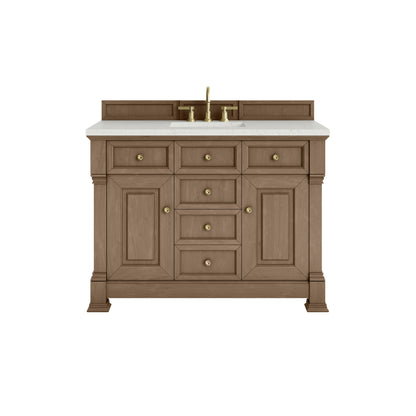 James Martin Vanities Brookfield 48" Pecan Single Vanity With 3cm Lime Delight Silestone Top