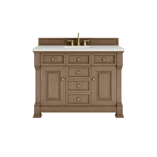 James Martin Vanities Brookfield 48" Pecan Single Vanity With 3cm Lime Delight Silestone Top