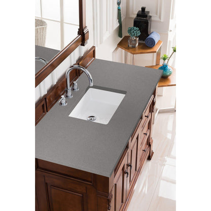 James Martin Vanities Brookfield 48" Warm Cherry Single Vanity With 3cm Grey Expo Quartz Top