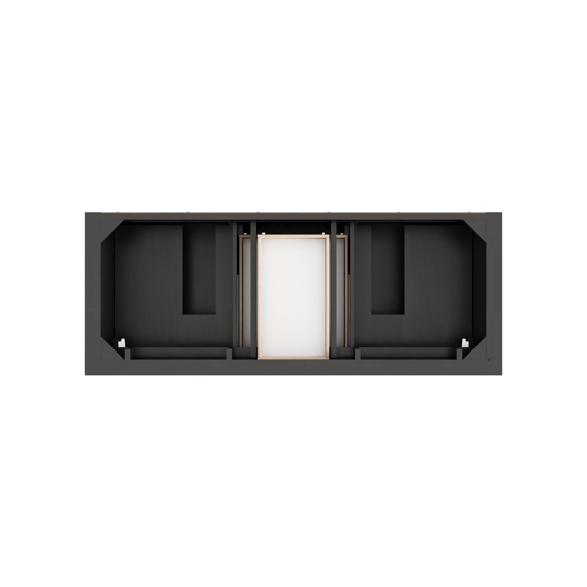 James Martin Vanities Brookfield 60" Black Onyx Double Vanity With 3cm Victorian Silver Silestone Top