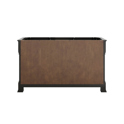 James Martin Vanities Brookfield 60" Black Onyx Double Vanity With 3cm Victorian Silver Silestone Top